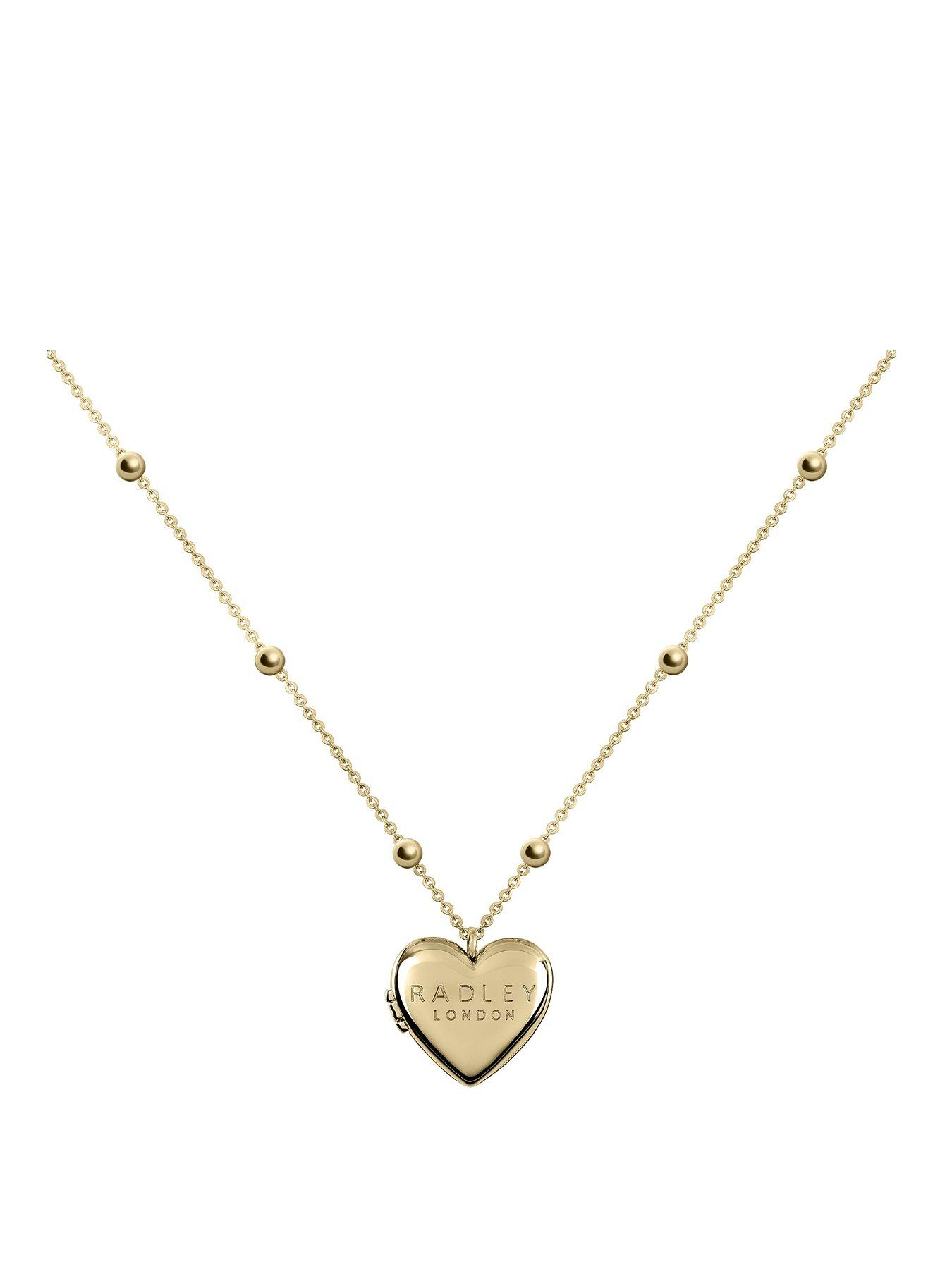  image of radley-18ct-gold-plated-heart-locket-necklace