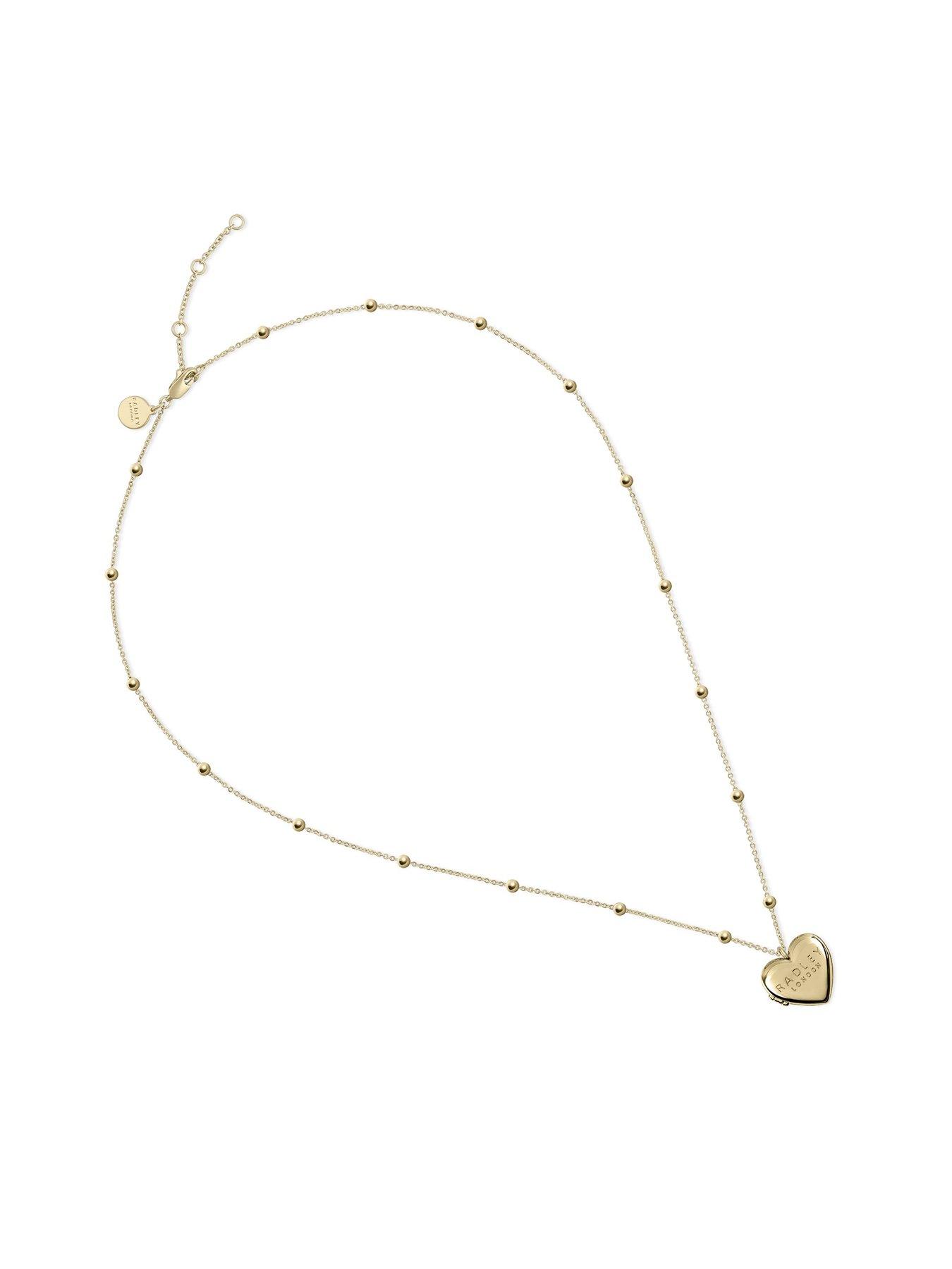  image of radley-18ct-gold-plated-heart-locket-necklace