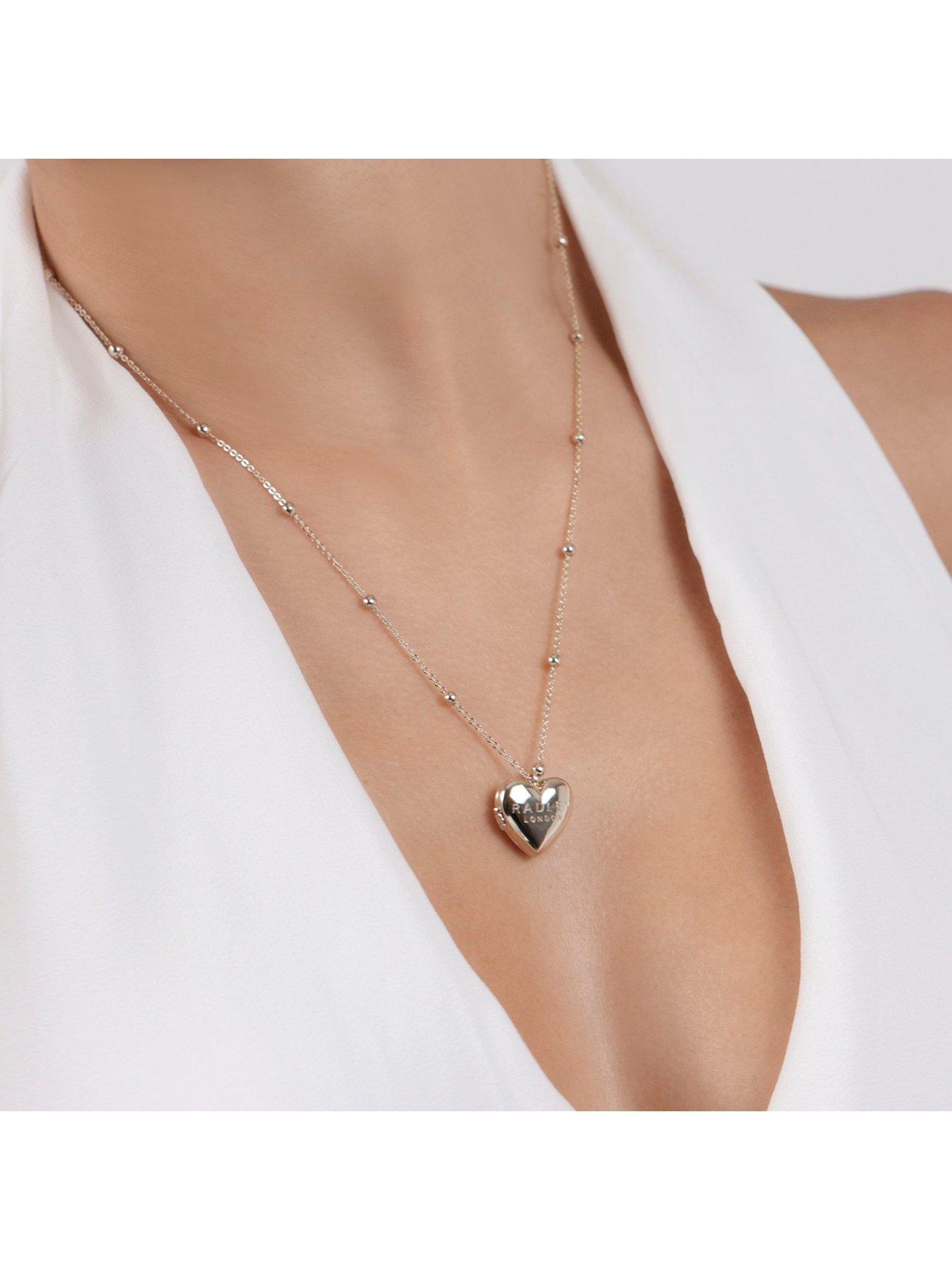  image of radley-18ct-gold-plated-heart-locket-necklace