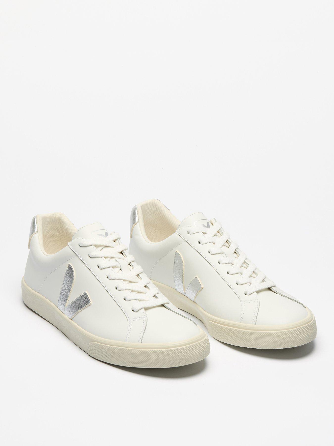  image of veja-womens-esplar-logo-trainers-whitegrey