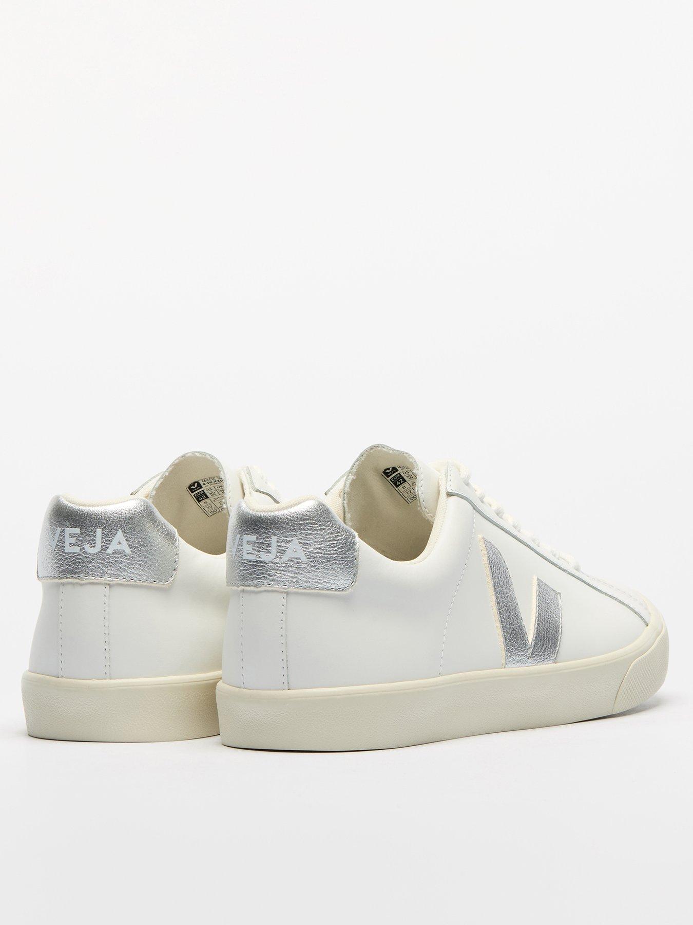  image of veja-womens-esplar-logo-trainers-whitegrey