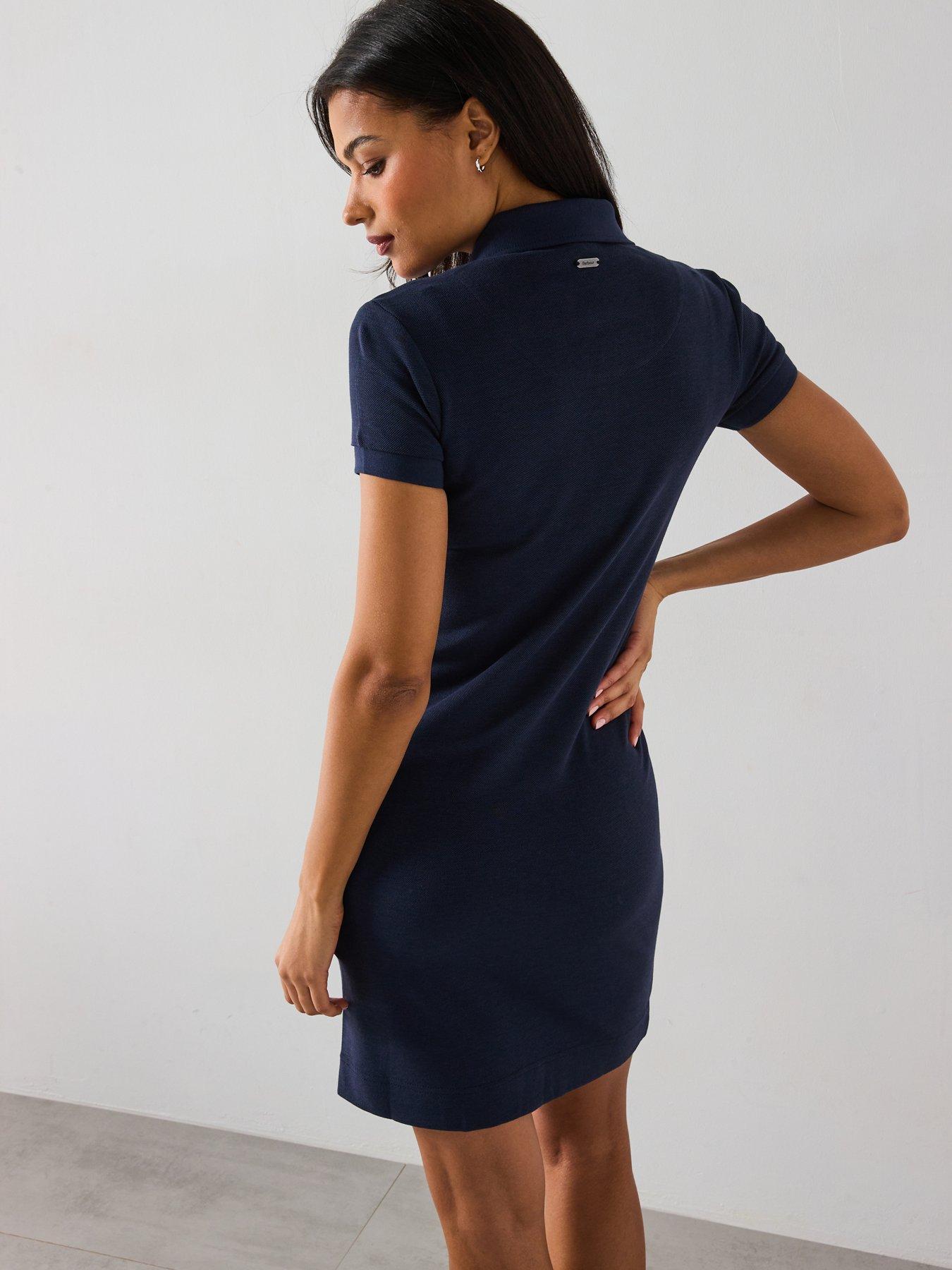  image of barbour-polo-dress-navy