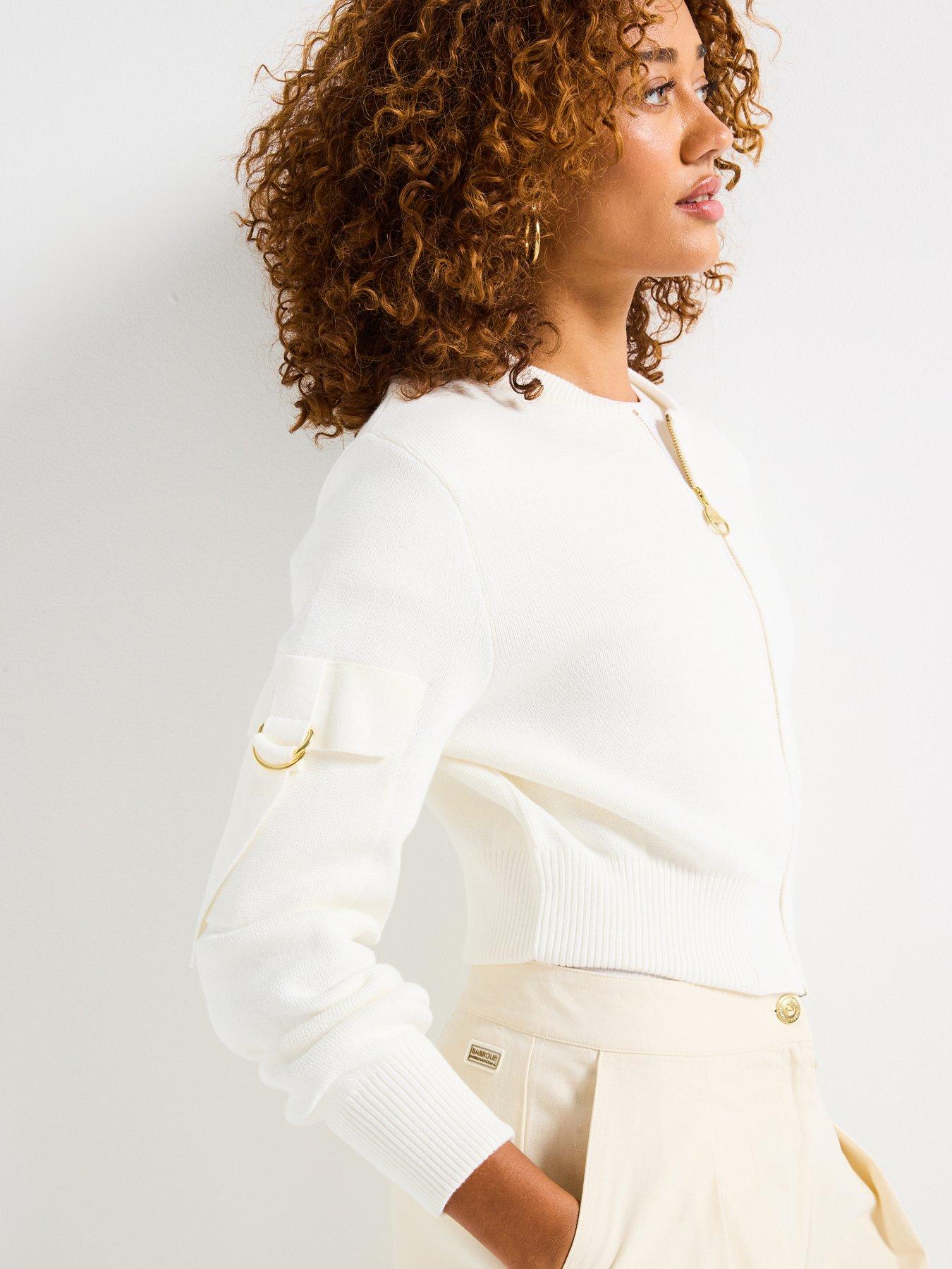  image of barbour-international-priya-knitted-bomber-beige