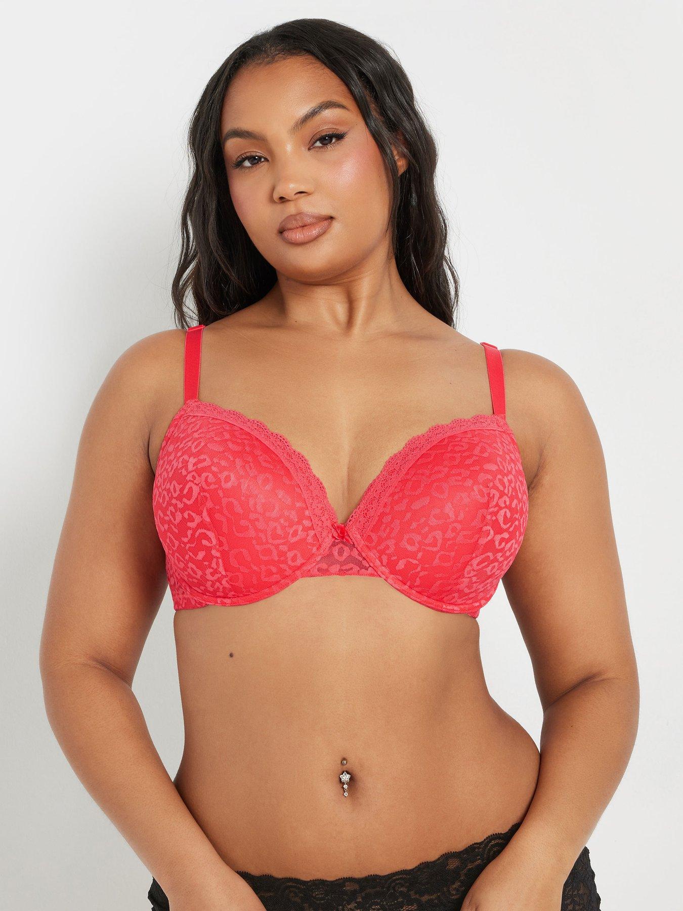  image of yours-curve-2-pack-floral-embellished-underwired-bra