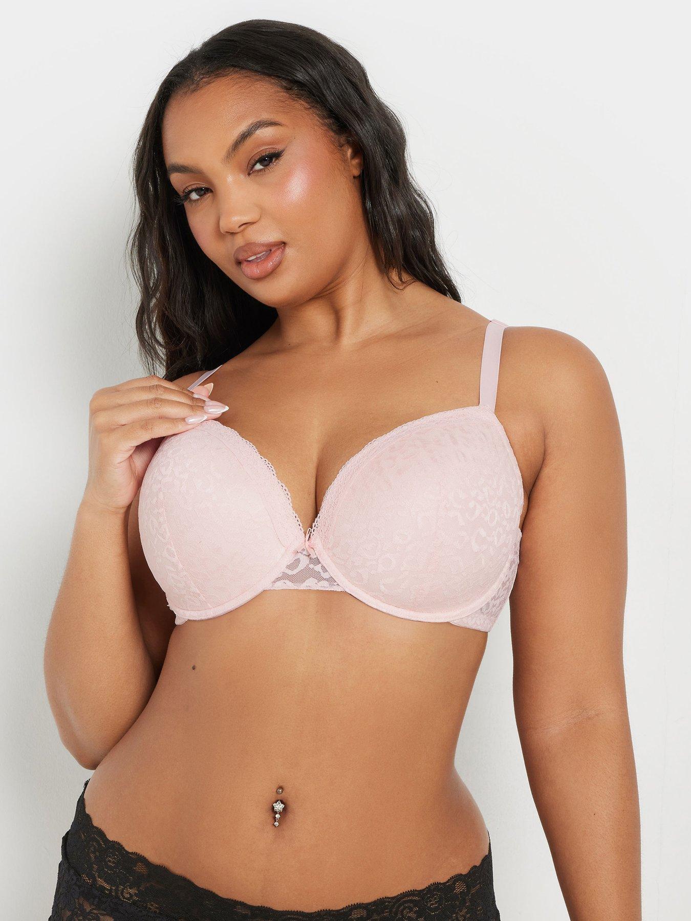  image of yours-curve-2-pack-floral-embellished-underwired-bra