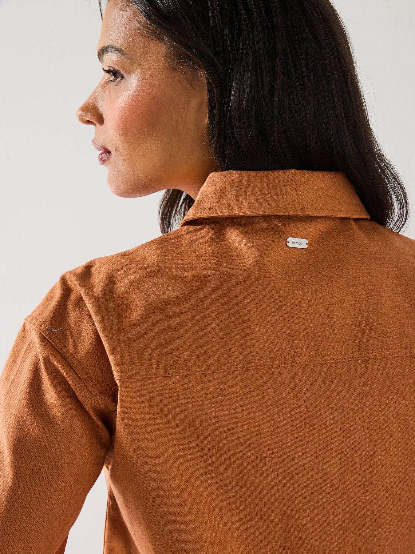  image of barbour-cary-shirt-brown