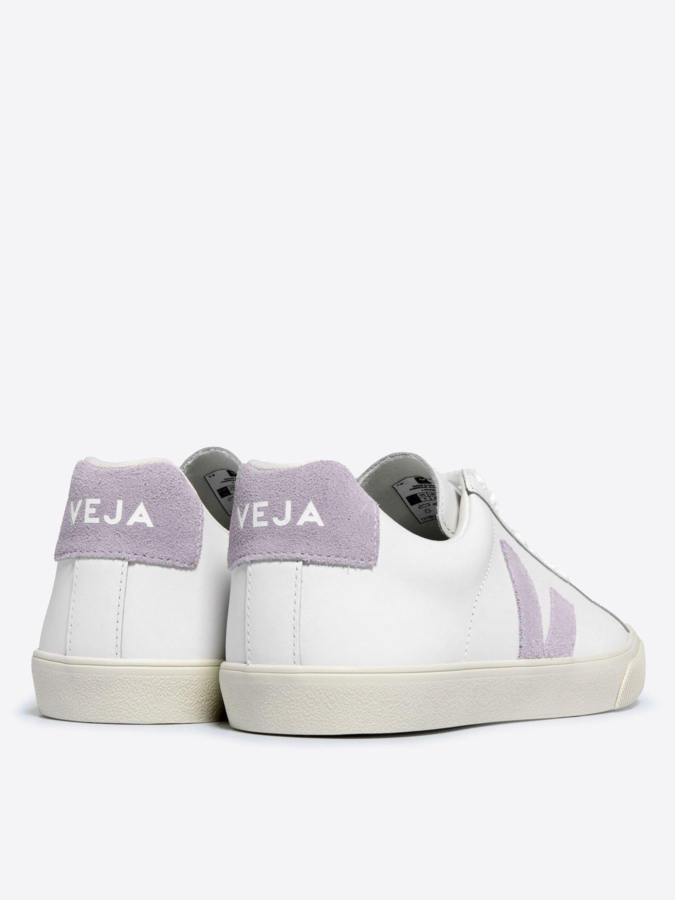  image of veja-womens-esplar-logo-trainers-whitepurple