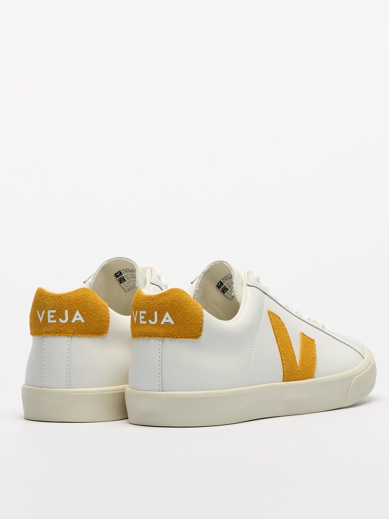  image of veja-womens-esplar-logo-trainers-whiteorange