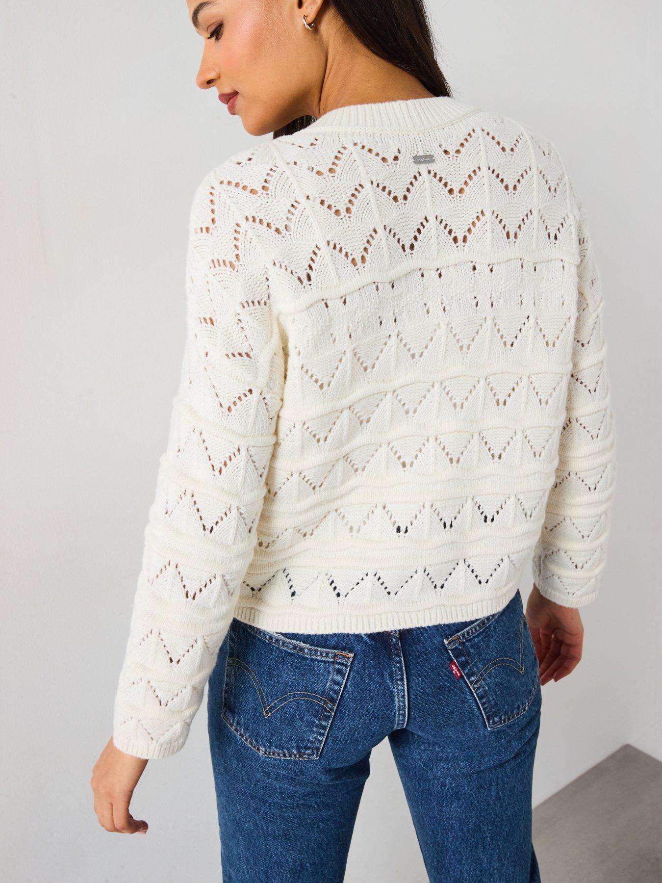  image of barbour-isla-knitted-cardigan-white