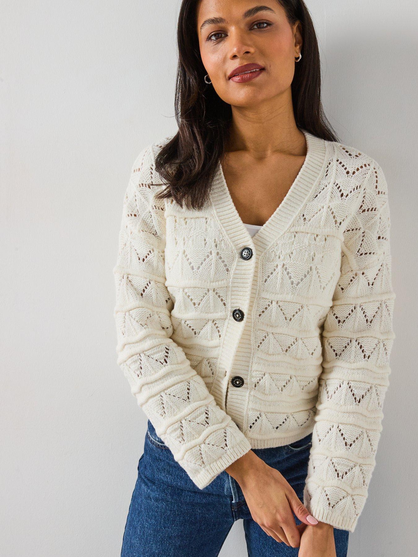  image of barbour-isla-knitted-cardigan-white