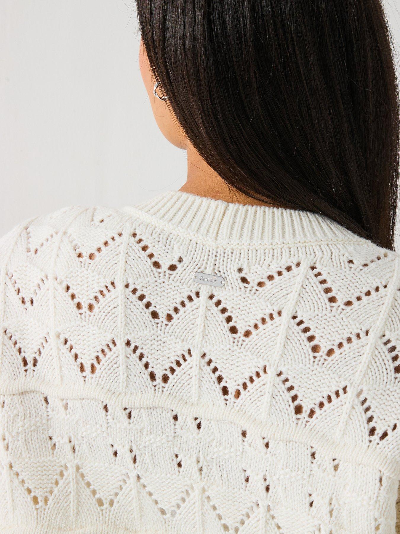  image of barbour-isla-knitted-cardigan-white