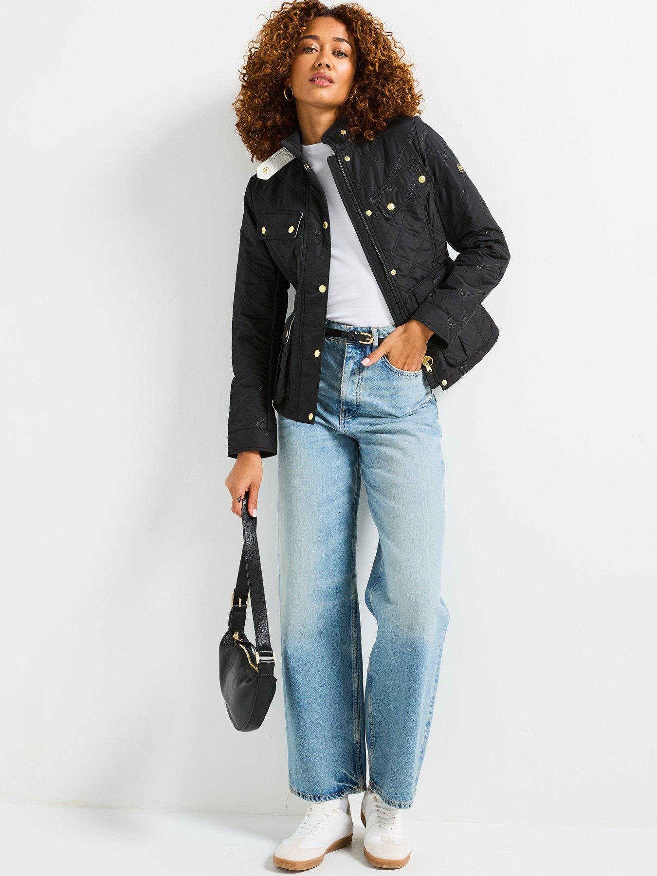  image of barbour-international-bintl-halsey-quilted-jacket-black