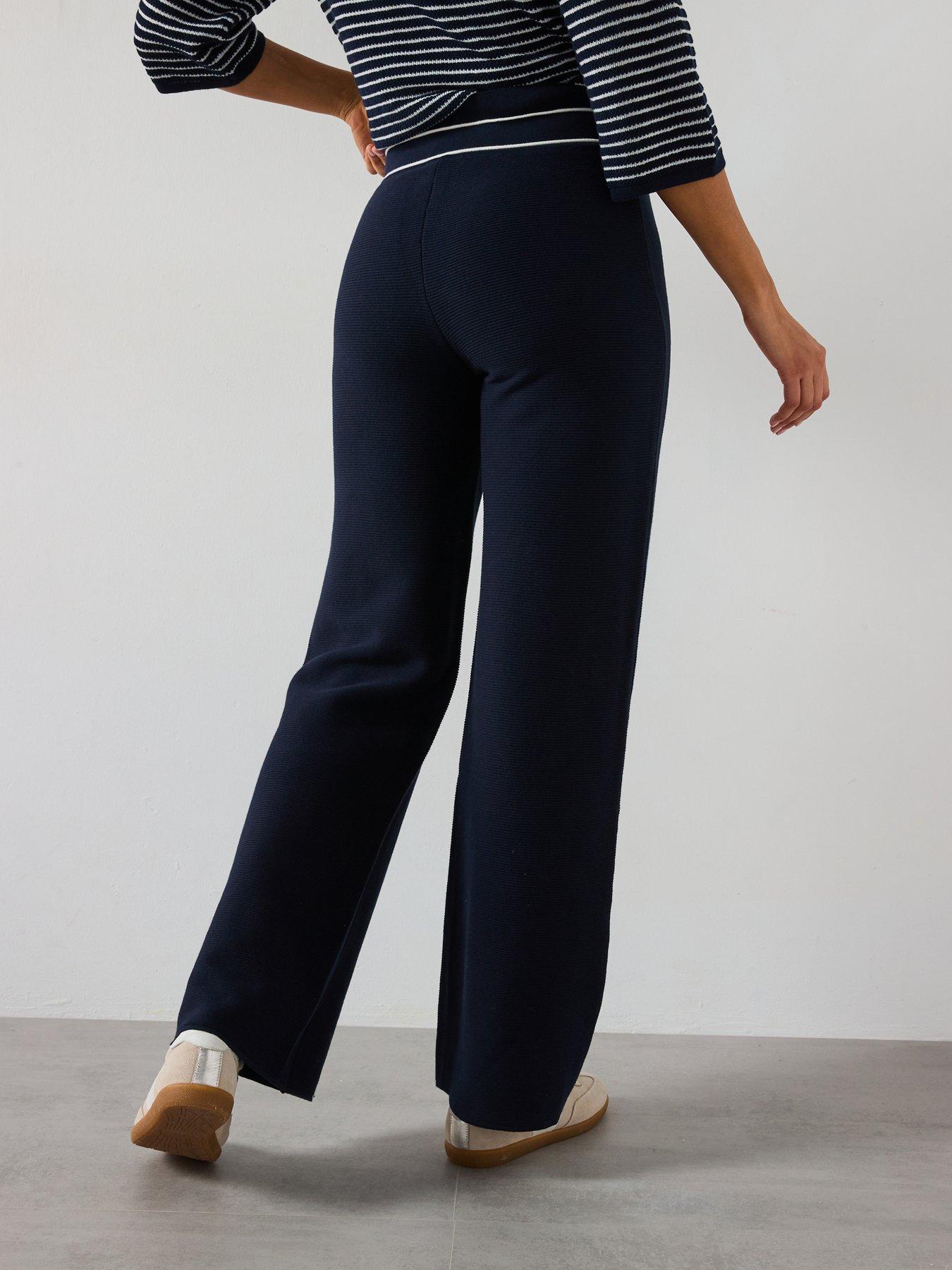  image of barbour-knitted-maisy-trousers-navy