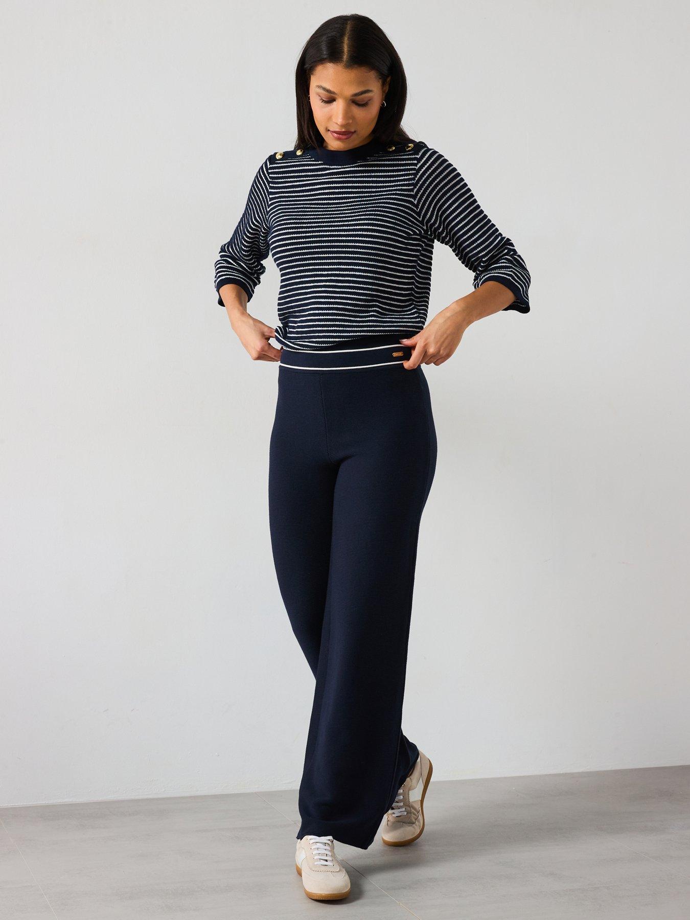  image of barbour-knitted-maisy-trousers-navy