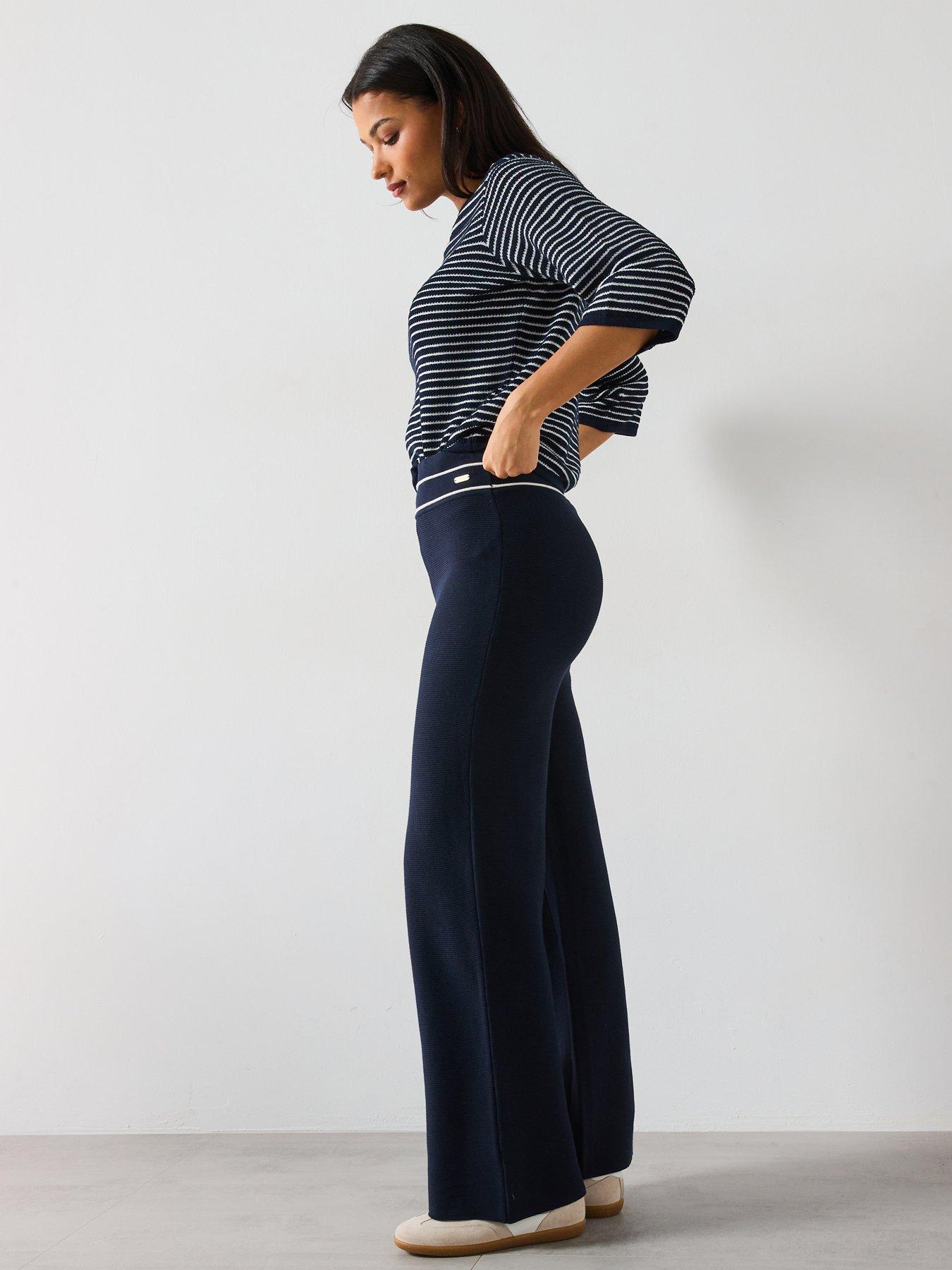  image of barbour-knitted-maisy-trousers-navy