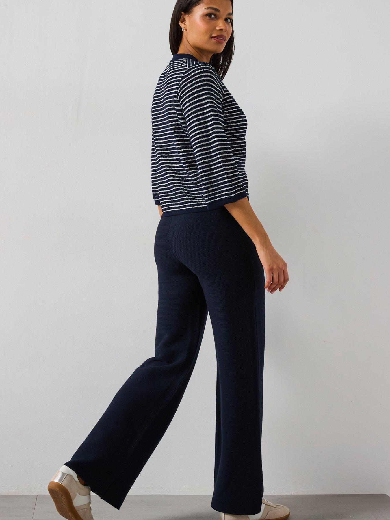  image of barbour-knitted-maisy-trousers-navy