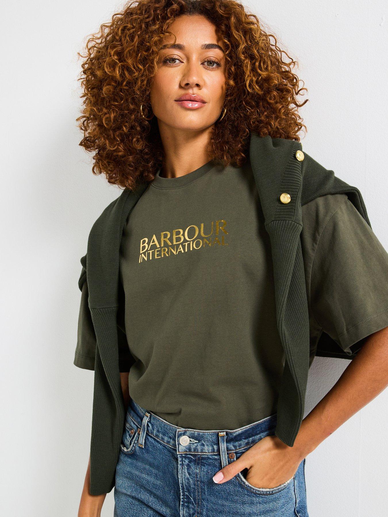  image of barbour-international-bintl-dakota-t-shirt-khaki