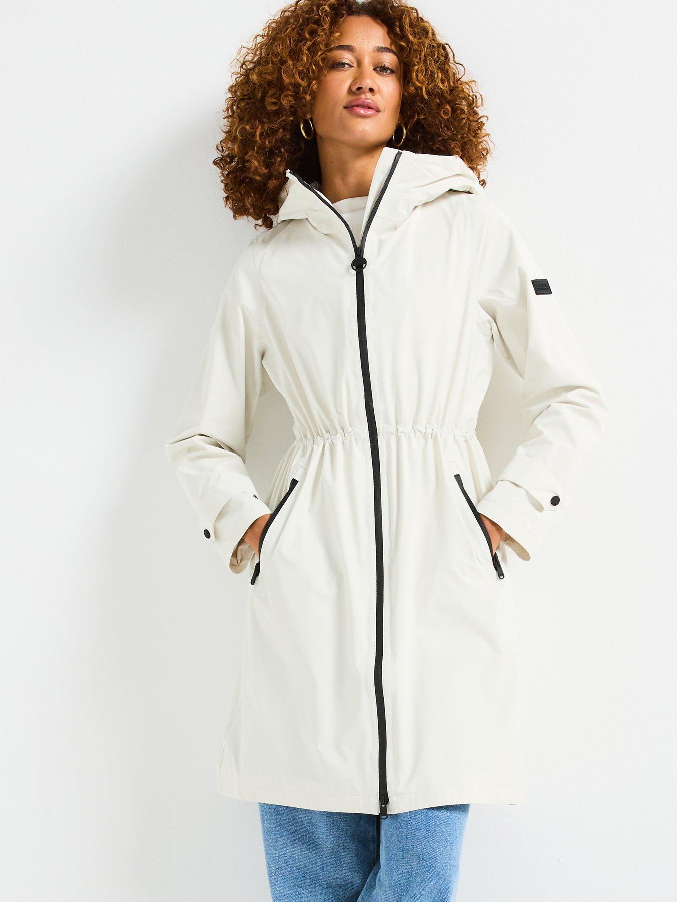 Barbour International Longline Kyra Waterproof Jacket Beige