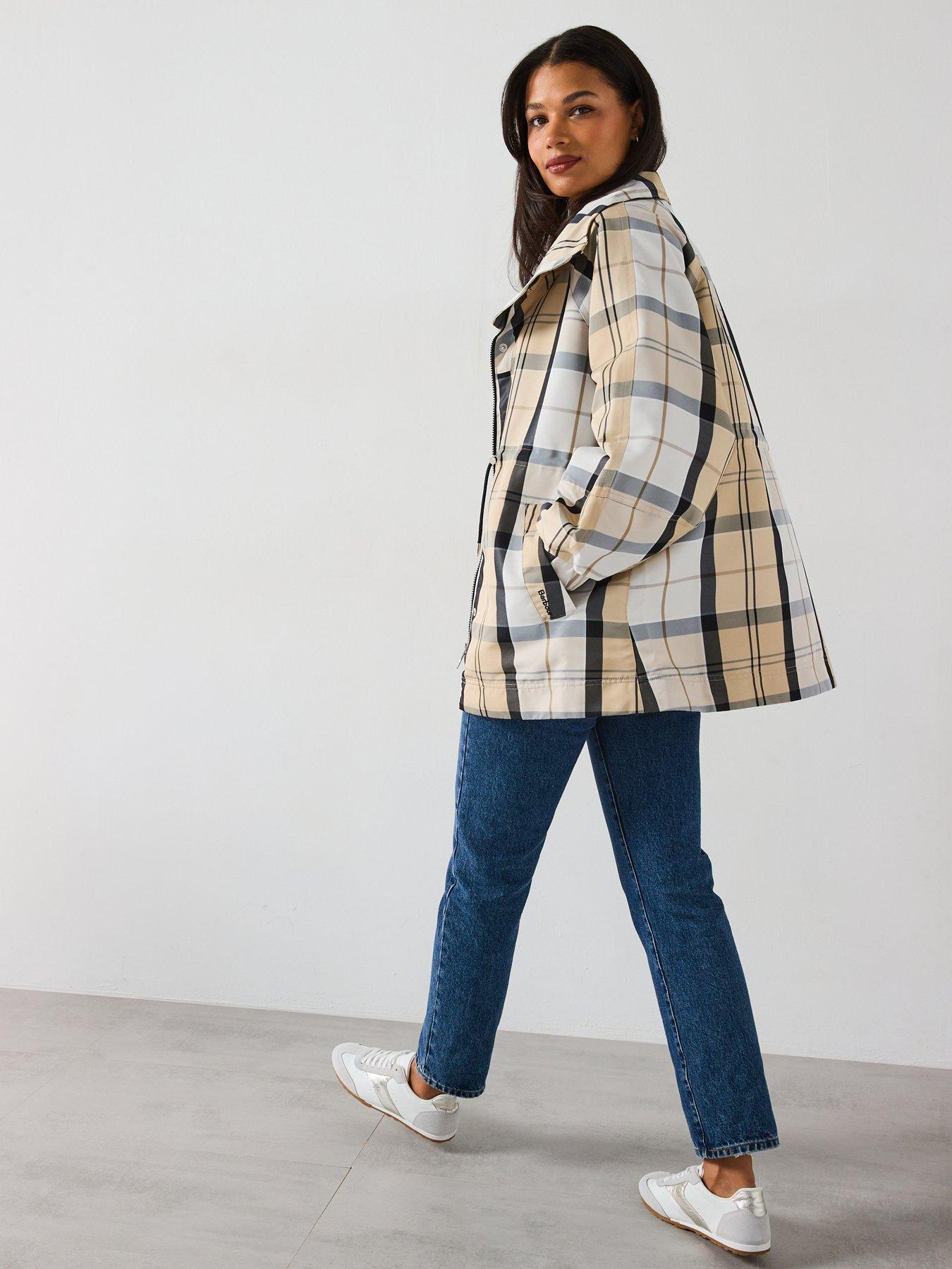  image of barbour-suri-checked-showerproof-jacket-multi