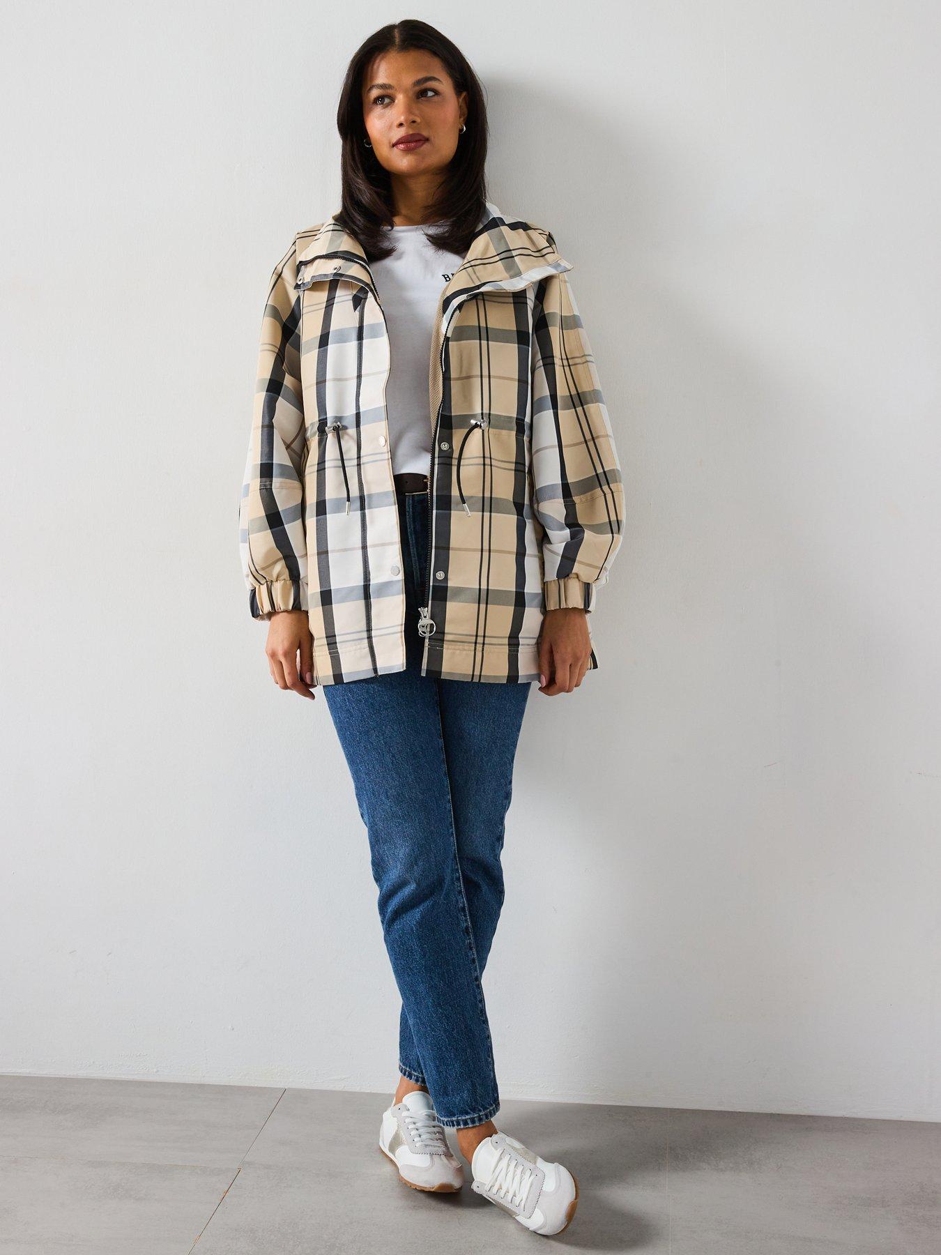  image of barbour-suri-checked-showerproof-jacket-multi