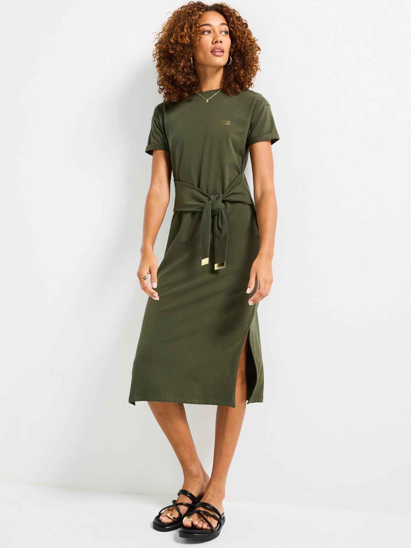 barbour-international-whitson-midi-dress-khaki