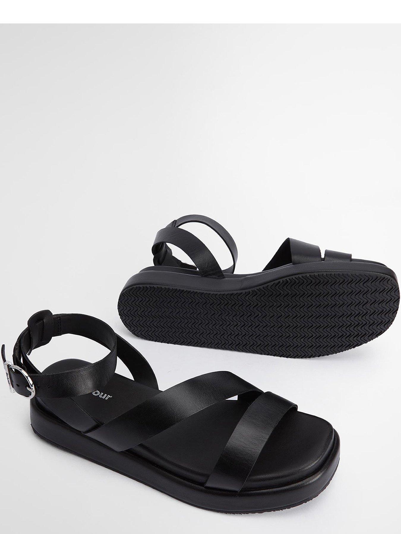 Image 3 of 5 of Barbour Ivy Leather Sandal - Black