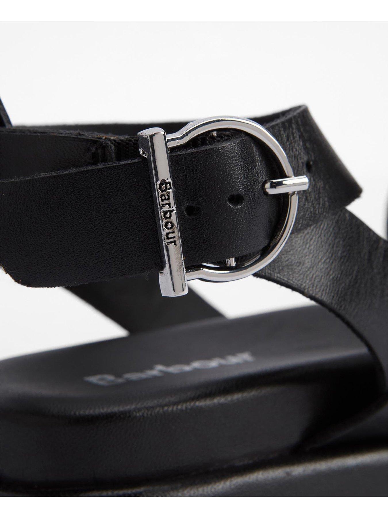 Image 5 of 5 of Barbour Ivy Leather Sandal - Black