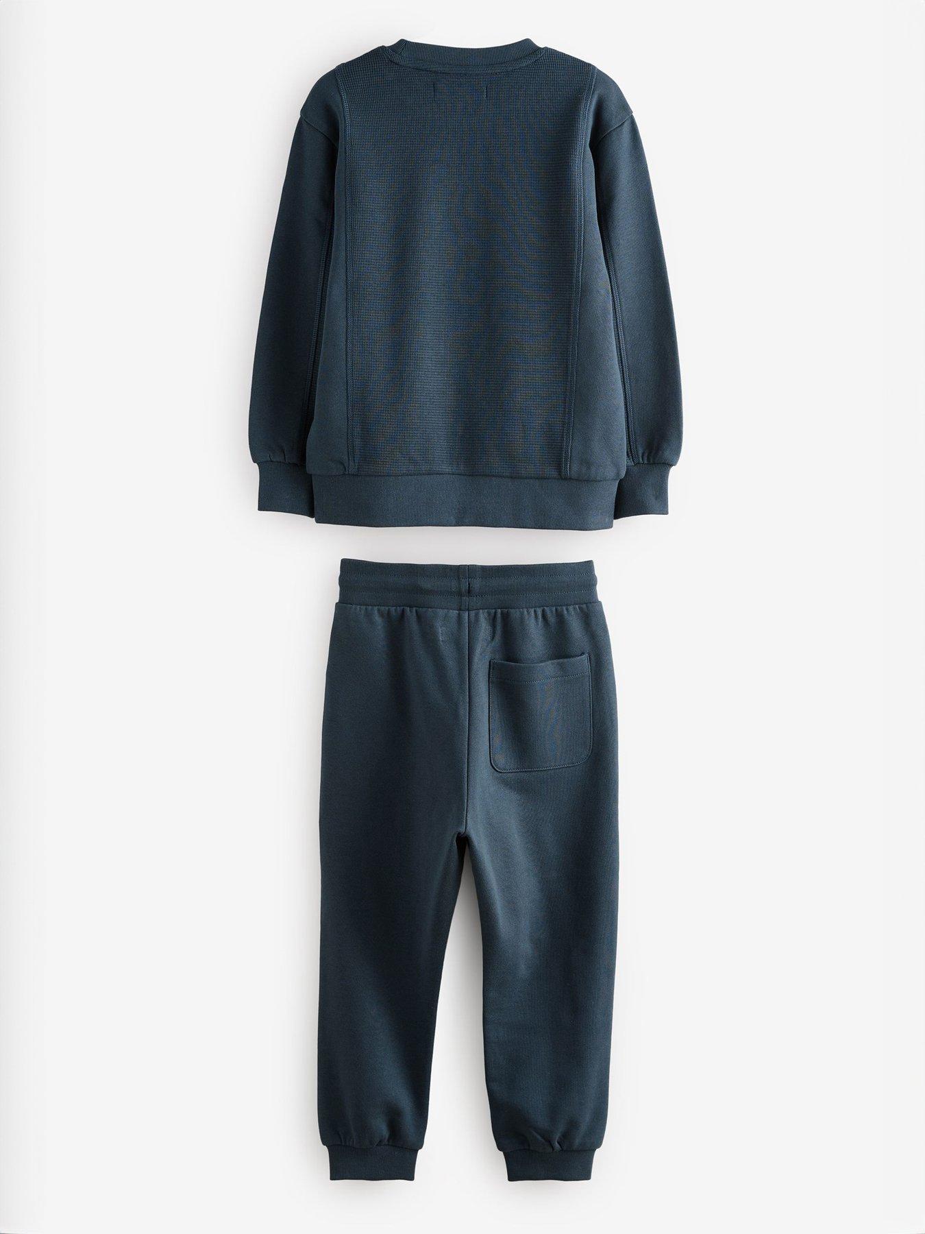  image of smallsaints-boys-waffle-textured-set-navy