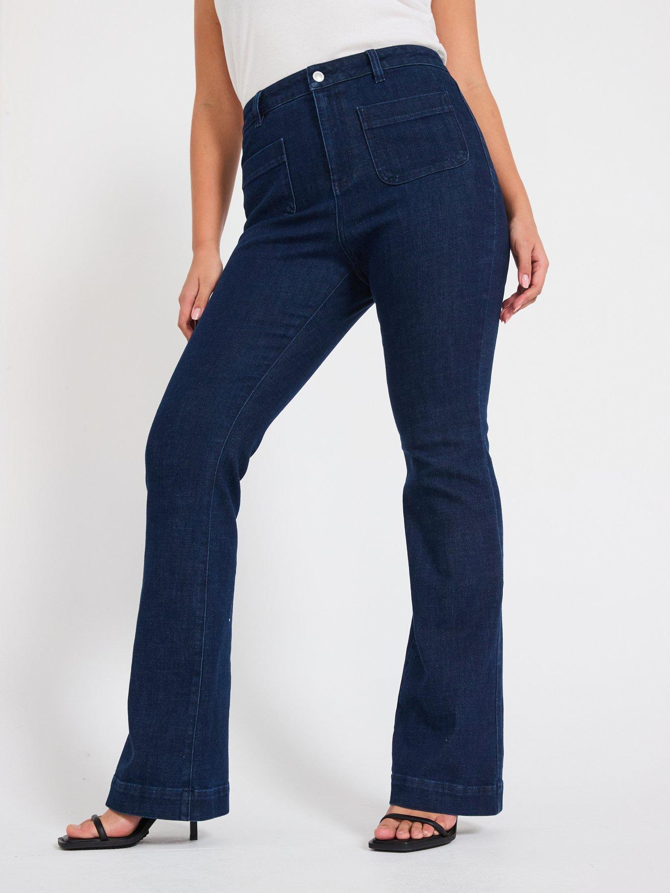  image of v-by-very-curve-kickflare-jean-dark-wash