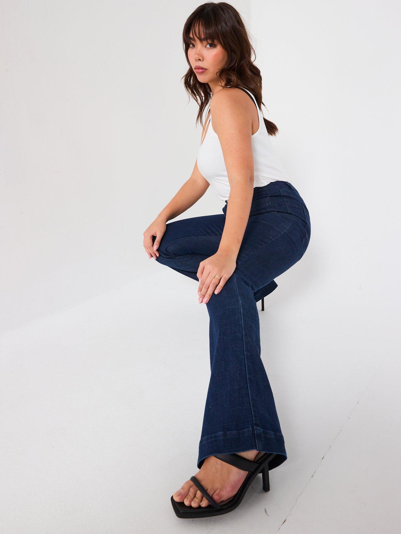  image of v-by-very-curve-kickflare-jean-dark-wash