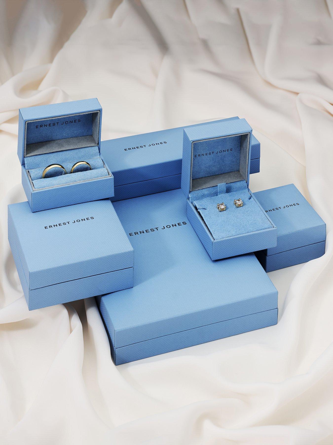  image of ernest-jones-sterling-silver-cubic-zirconia-twist-half-hoop-earrings