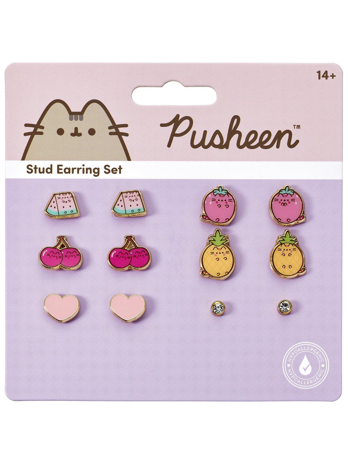 Image 3 of 3 of Pusheen The Cat Fruits Themed Stud Earring Set