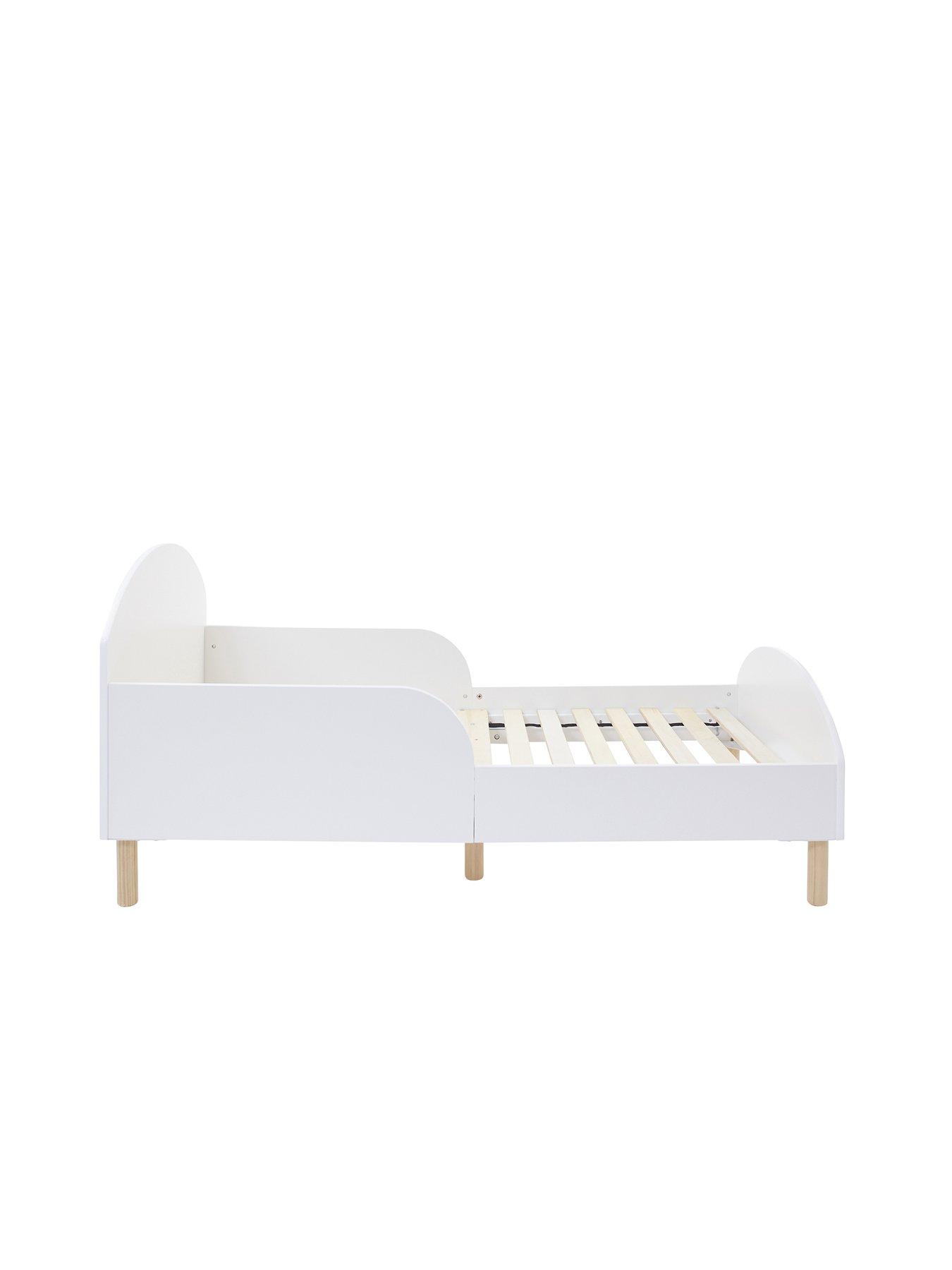  image of liberty-house-white-toddler-bed-with-car-decal