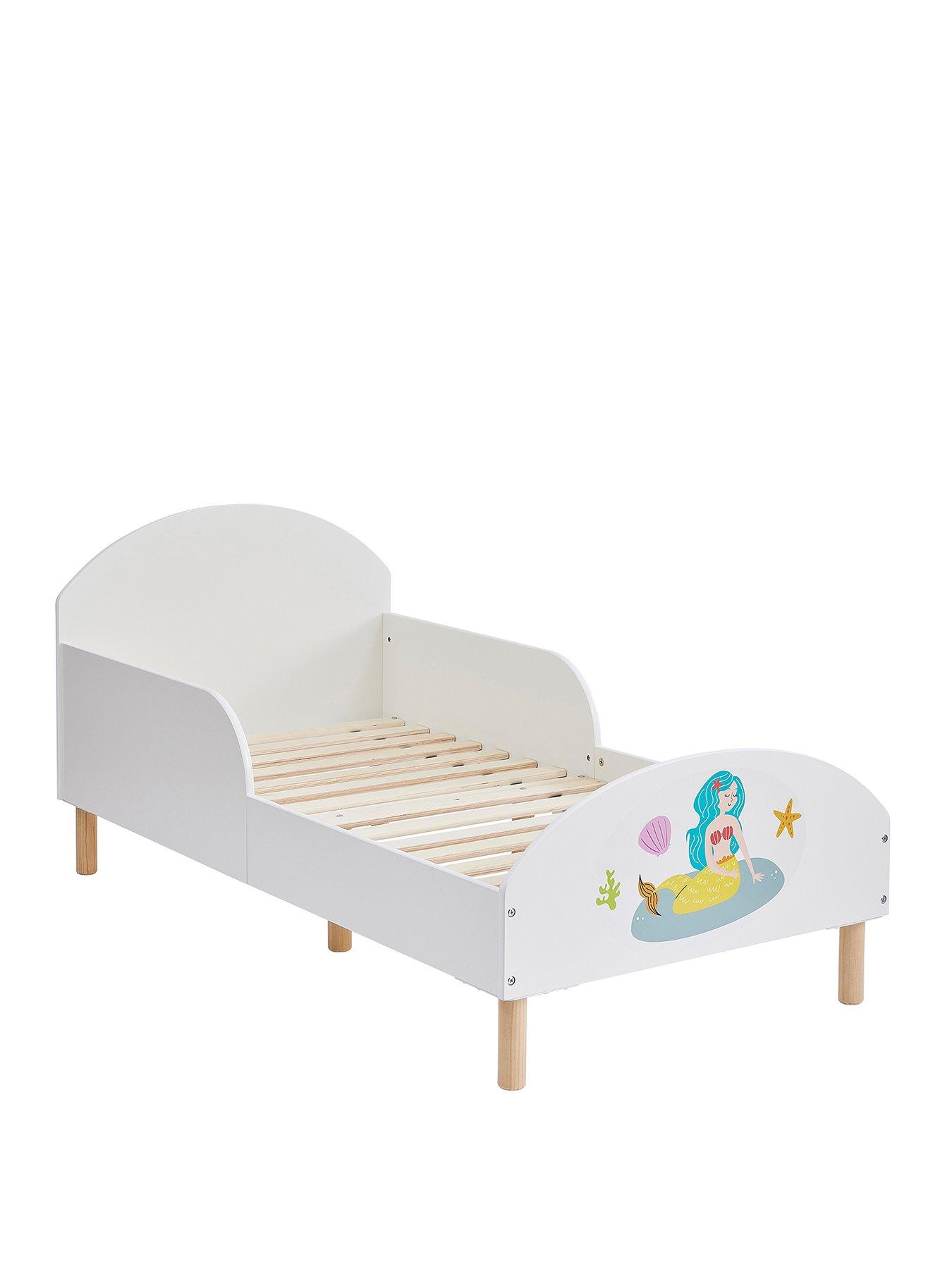 Image 2 of 7 of Liberty House White Toddler Bed with Mermaid Decal