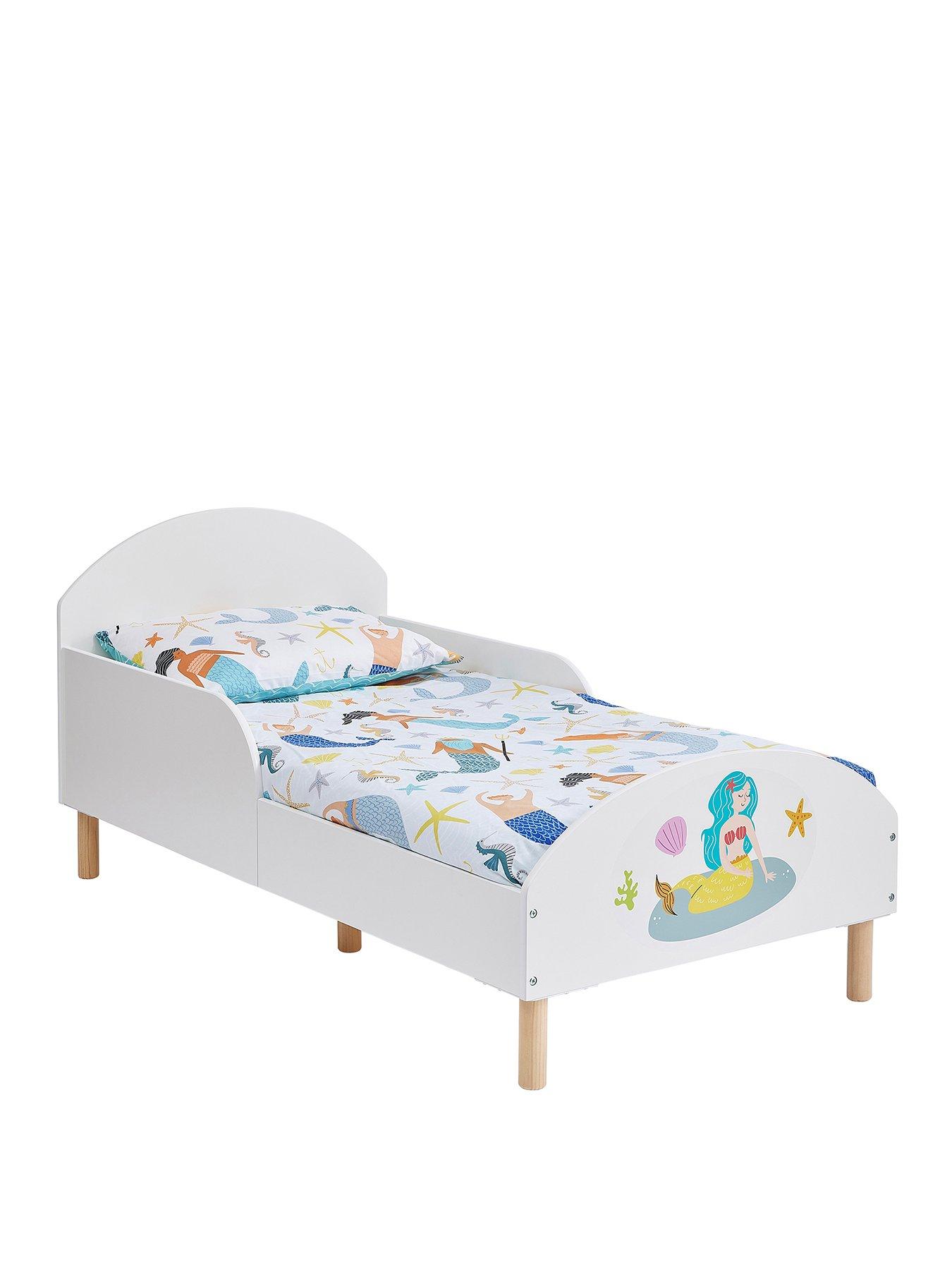 Image 3 of 7 of Liberty House White Toddler Bed with Mermaid Decal