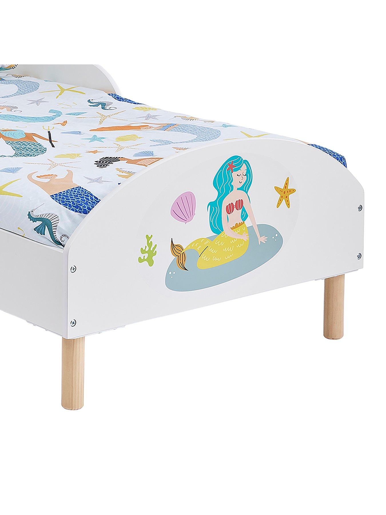 Image 5 of 7 of Liberty House White Toddler Bed with Mermaid Decal