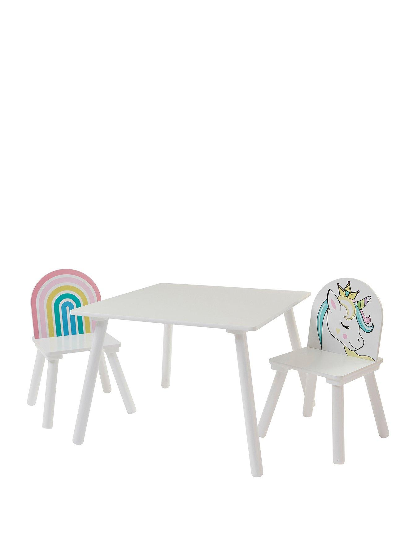 Image 2 of 7 of Liberty House Kids Unicorn Table and Two Chairs set
