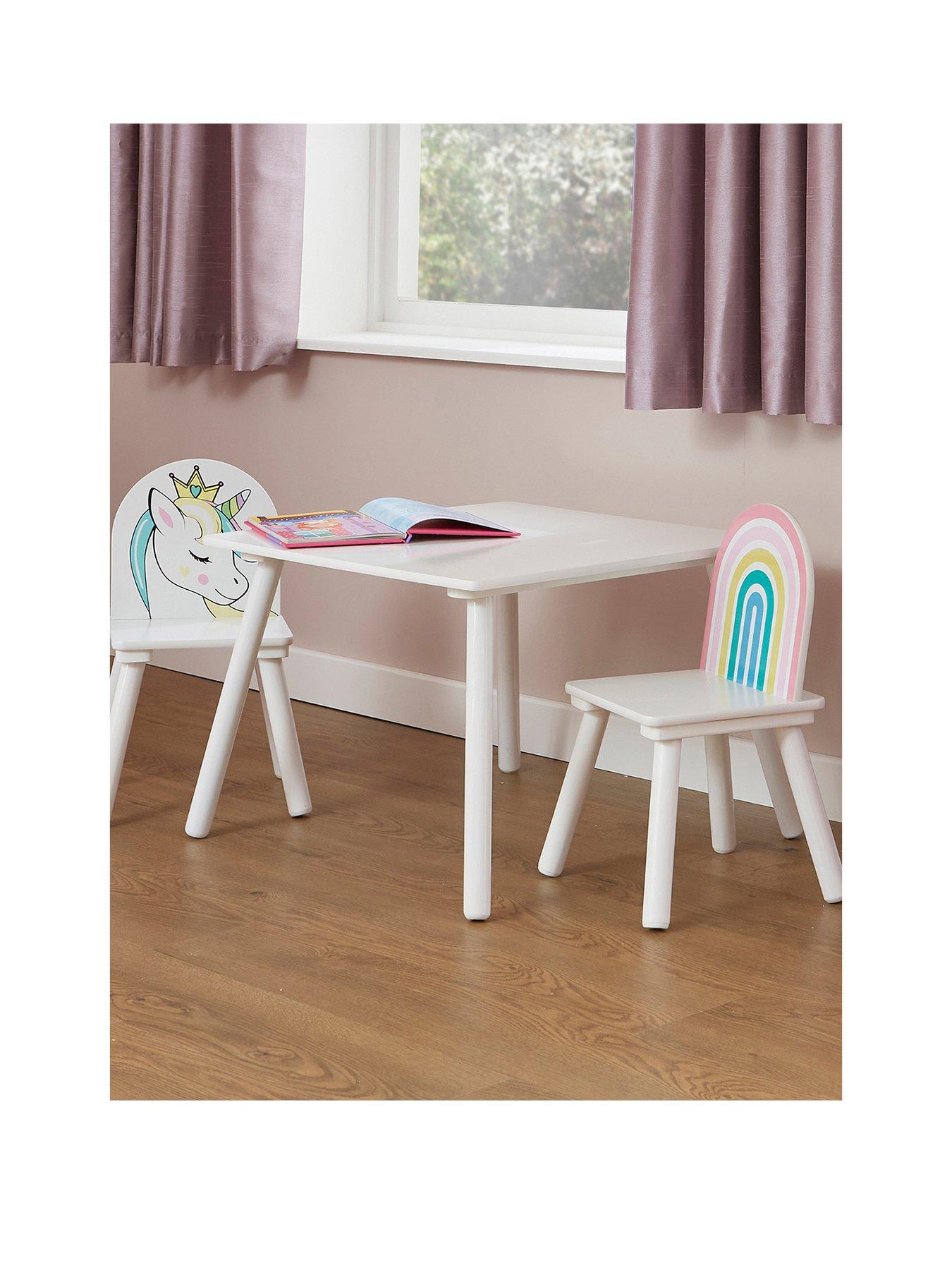  image of liberty-house-kids-unicorn-table-and-two-chairs-set