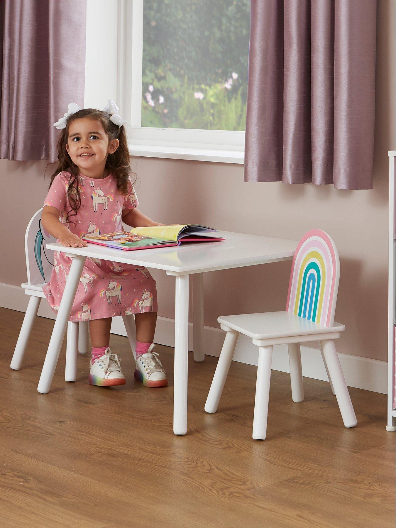  image of liberty-house-kids-unicorn-table-and-two-chairs-set