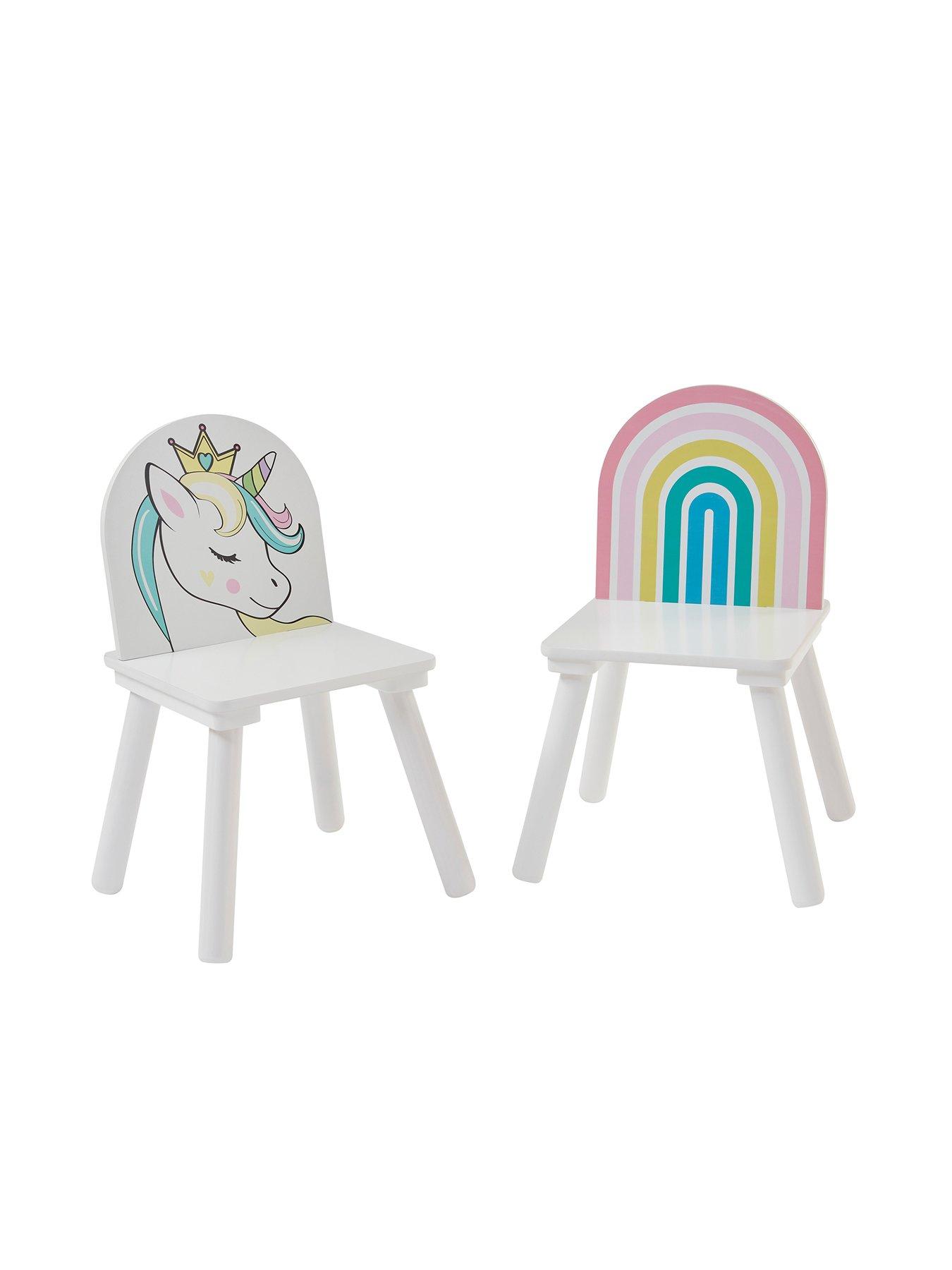  image of liberty-house-kids-unicorn-table-and-two-chairs-set
