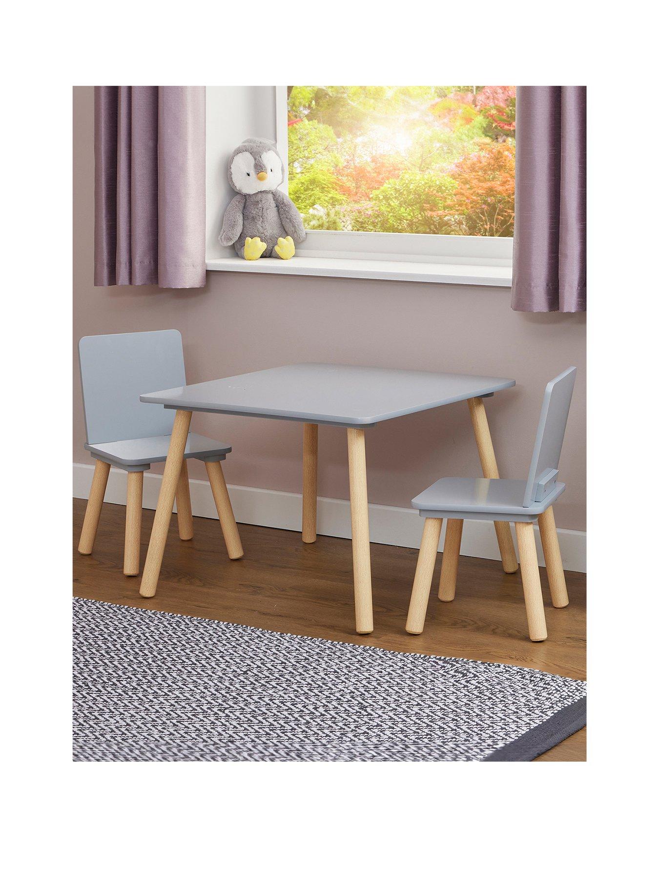  image of liberty-house-kids-grey-and-pinewood-table-and-two-chairs-set