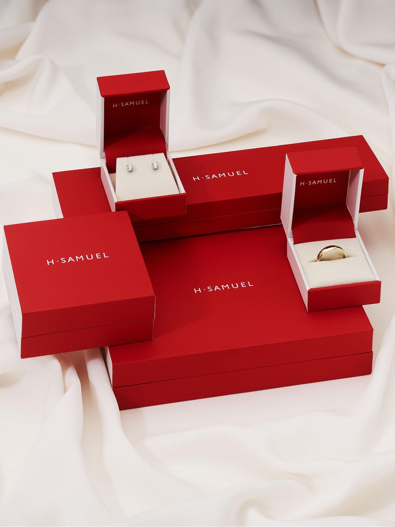  image of h-samuel-silver-cubic-zirconia-double-heart-pendant