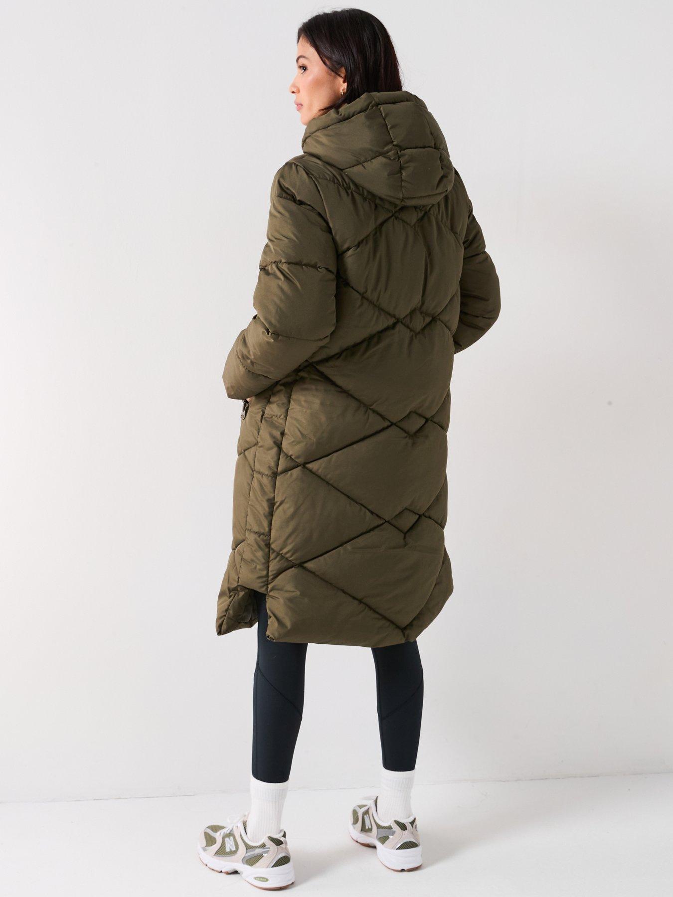  image of jdy-vista-padded-hood-coat-green