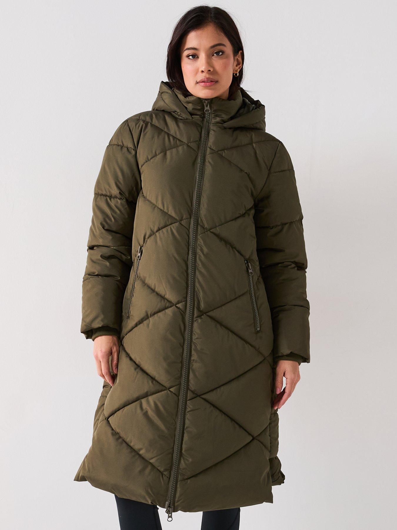  image of jdy-vista-padded-hood-coat-green