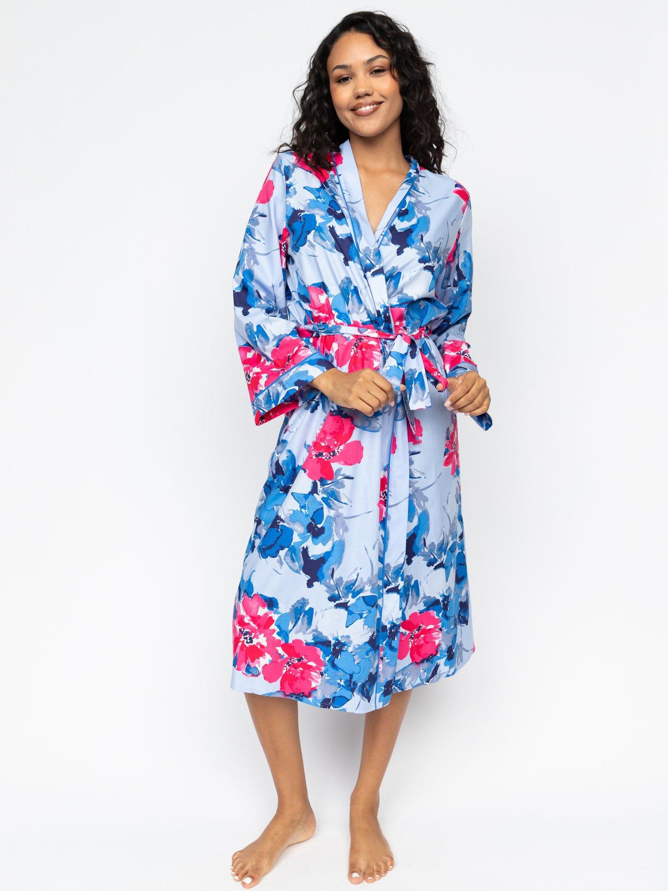 cyberjammies-lyla-blue-floral-print-lslv-long-dressing-gown