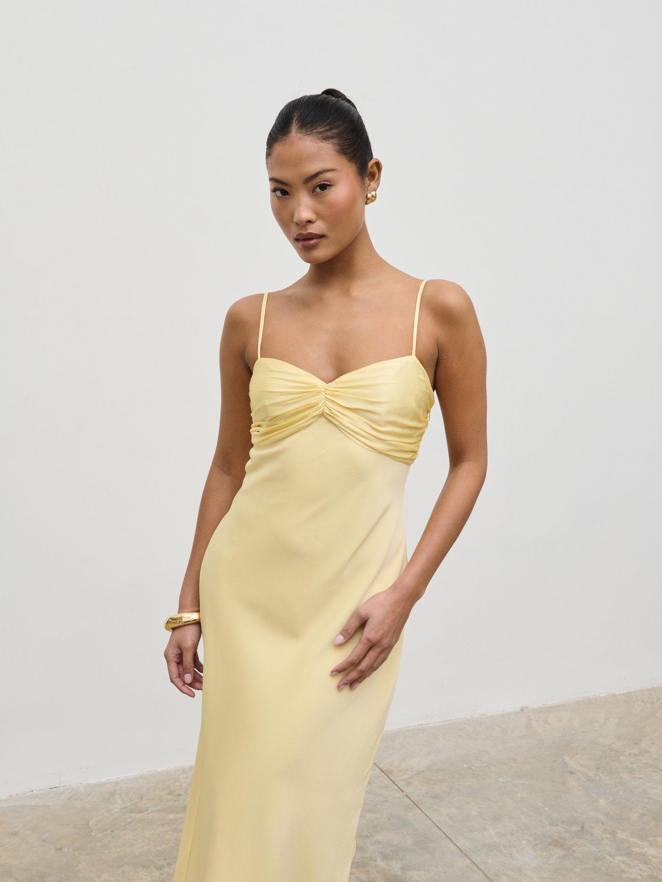  image of pretty-lavish-joely-contrast-midaxi-dress-lemon