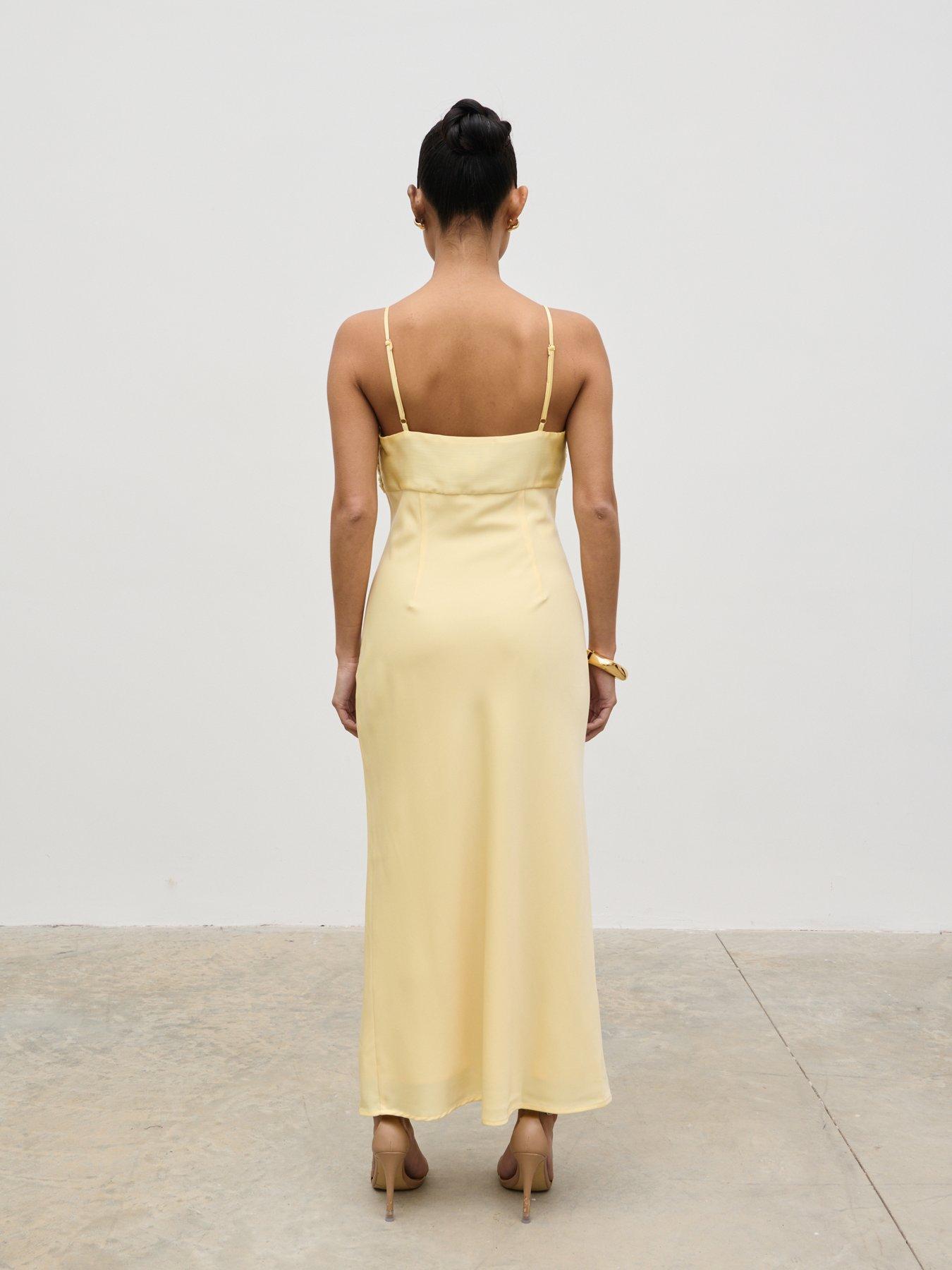  image of pretty-lavish-joely-contrast-midaxi-dress-lemon