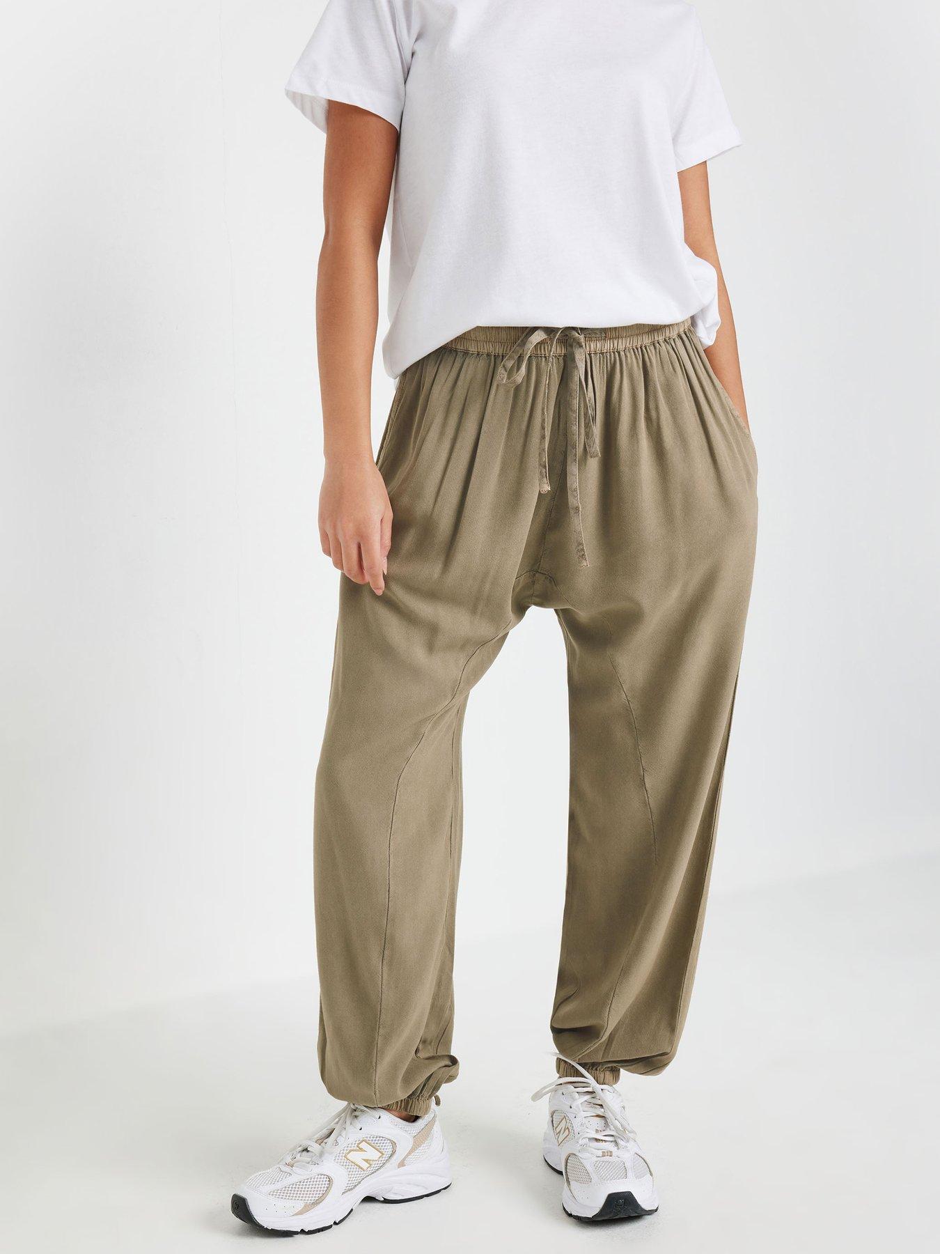Image 1 of 5 of PixieGirl Petite Seam Detail Cuff Trouser - Brown