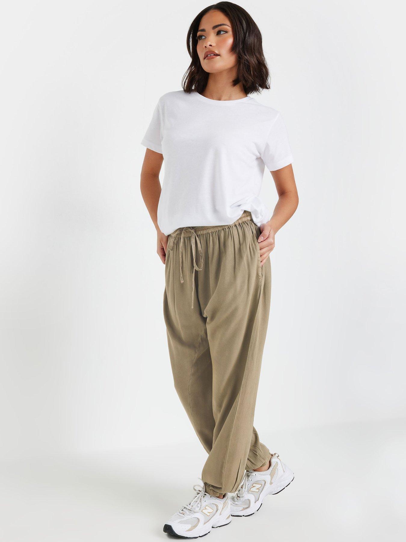 Image 3 of 5 of PixieGirl Petite Seam Detail Cuff Trouser - Brown