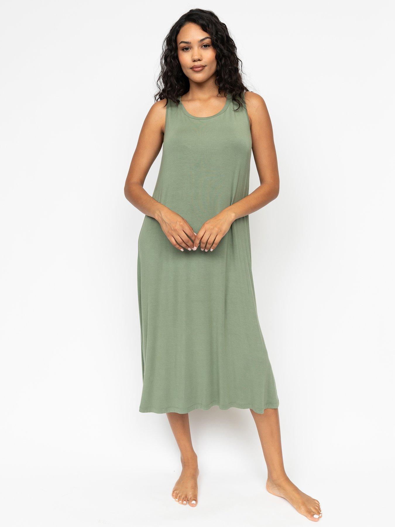 cyberjammies-lea-sage-green-jersey-bus-long-nightdress